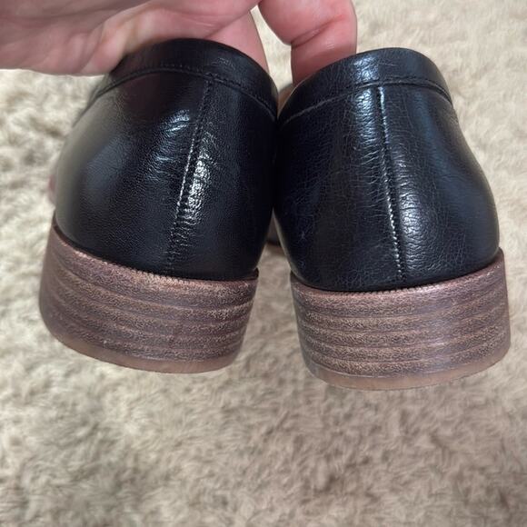 Madewell Women Black Leather Loafers Size 8 - Picture 7 of 10